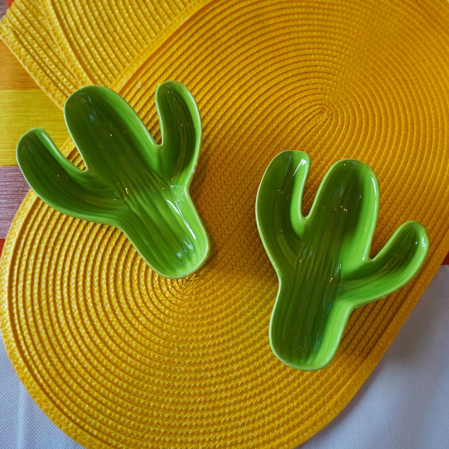 Set van 2 schoteltjes in cactusvorm - Preloved treasure!